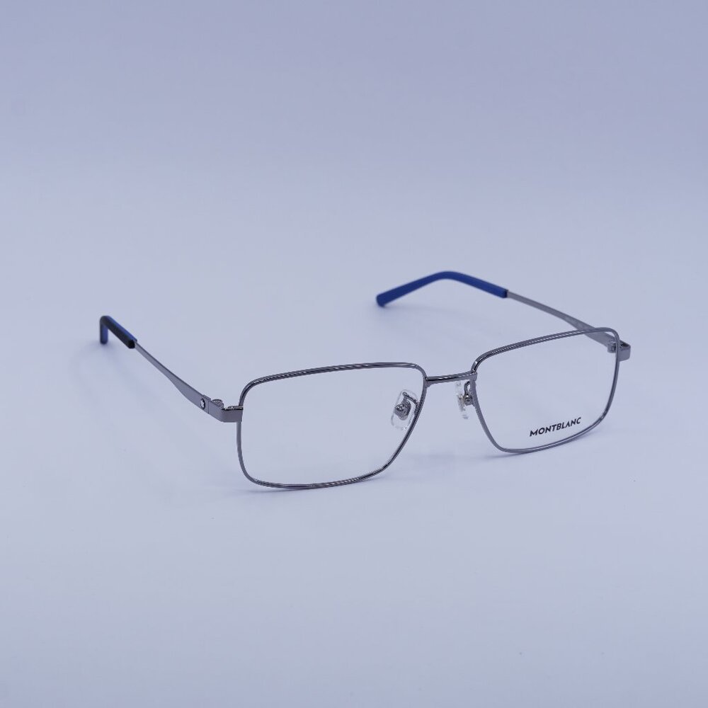 Montblanc MB0108O 002 Eyeglasses Ruthenium 57mm Rectangle Frame